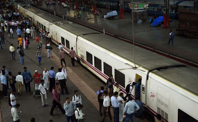 EMAIL PRINT 28 COMMENTS Heavy Rain Delays Arrival Of High Speed Talgo Train In Mumbai Talgo train, India's fastest train, with 9 lightweight coaches arrives in Mumbai. (Photo courtesy: AFP)