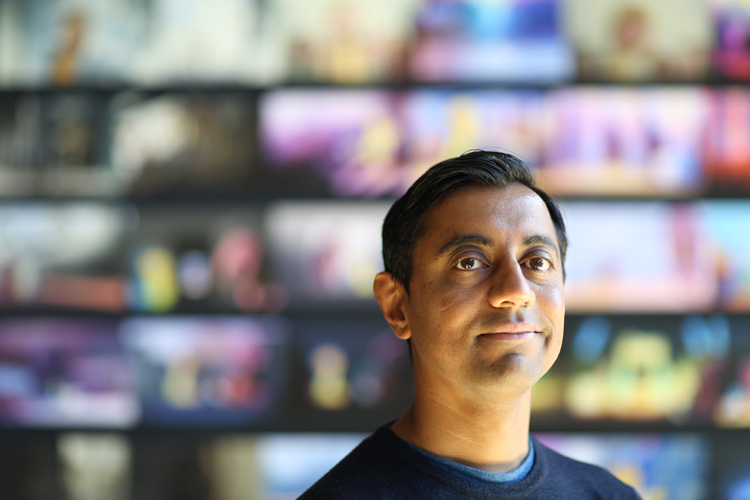Short film Director Sanjay Patel of "Sanjay's Super Team" is photographed on April 8, 2015 at Pixar Animation Studios in Emeryville, Calif. (Photo by Deborah Coleman / Pixar)
