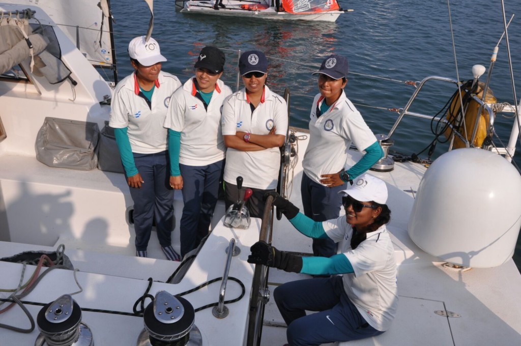 The all women crew on board INSV Mhadei 