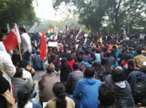 JNU Protests (Photo courtesy: Chandra Prakash Jha/Facebook)