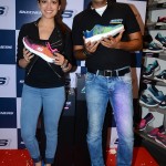 Rahul Vira CEO Skechers South Asia Pvt Ltd and Yami Gautam at the Skechers Burst launch