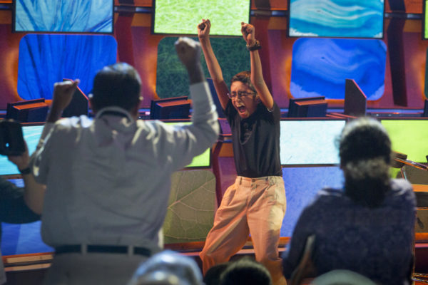 Photo by Rebecca Hale/National Geographic 2016 National Geographic Bee champion Rishi Nair, 12, of Florida celebrates his win at National Geographic headquarters in Washington, D.C., on May 25.
