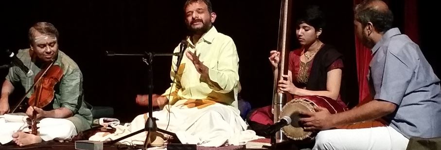 T M Krishna singing Carnatic music (Photo: Geetha Patil)