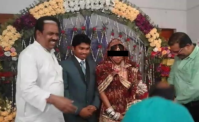Jharkhand BJP President Tala Marandi's son Munna Marandi's marriage was reportedly solemnised on Tuesday -- allegedly with a girl who is only 11 years old. (Photo courtesy: NDTV)
