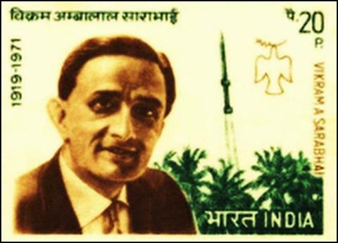 A stamp commemorating eminent scientist Vikram Sarabhai, deemed the father of the Indian space programme, but who made more contributions 