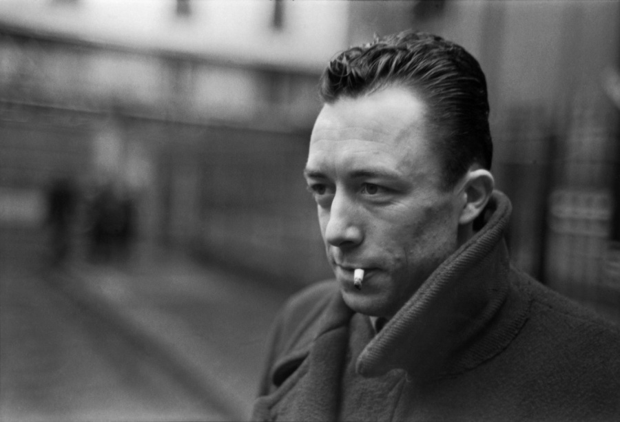 French journalist, author and philosopher Albert Camus who pioneered the theory of Absurdism, or a meaningless life in an indifferent universe