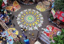 Street art outside Kolkata marquee supports sex workers’ rights