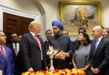 With Top Indian-American Officials in the Trump Administration, President Participates in the Diwali Lighting of the Diya at White House