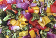 Simply savory, roasted vegetables with thyme! Gluten-free, vegan