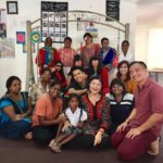 Acid attack survivor Pragya Singh (second from back-left), the founder of Bengaluru-based Atijeevan Foundation, during a camp for burn patients.