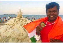 Sand artist Sudarsan wins People’s Choice award in international Sand Sculpting competition in Boston