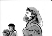 Jatin Das ink-paints 2020’s migrant worker crisis