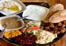 Cold mezze brunch with Falafel