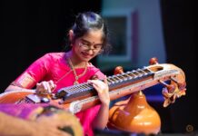 Prisha Naduthota’s Carnatic Veena Arangetram Enthralls Audience at Chinmaya Mission Auditorium