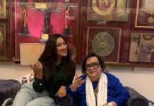 Bappi Lahiri records song with Rituparna Sengupta for Durga Puja
