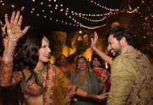 Katrina Kaif and Vicky Kaushal share their wedding ‘Sangeet’ pictures
