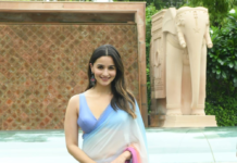 Alia stuns in ombre-hued chiffon saree, channels KJo’s quintessential ‘heroine’ look