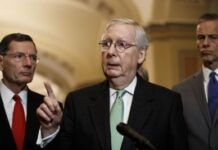 US Senate Republican leader McConnell again freezes during presser