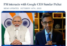Modi interacts with Sundar Pichai, discusses Google’s plan to expand manufacturing base in India