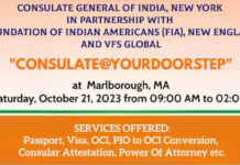 FIA-New England Oragnizing Indian Consular Visa Camp on October 21 in Marlborough, MA