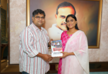 Sharmila releases book on 2023 Telangana Assembly elections