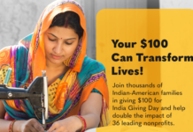 The 3rd Annual India Giving Day Encourages Every Indian-American Family to Give $100 to the Charity of Their Choice