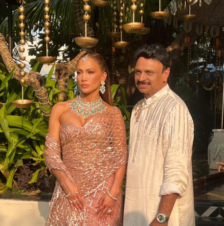 JLo Shimmers in Indian Couture at High-Profile Udaipur Wedding