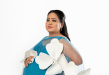 Bharti Singh Glows in Blue During Second Pregnancy Photoshoot