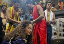 Kangana Ranaut Visits Grishneshwar Jyotirlinga, Nears Completion of 12 Jyotirlinga Darshan